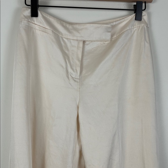 Ann Taylor Women’s 2P Satin Cream Dress Pants Straight Workwear Dressy - Picture 3 of 8